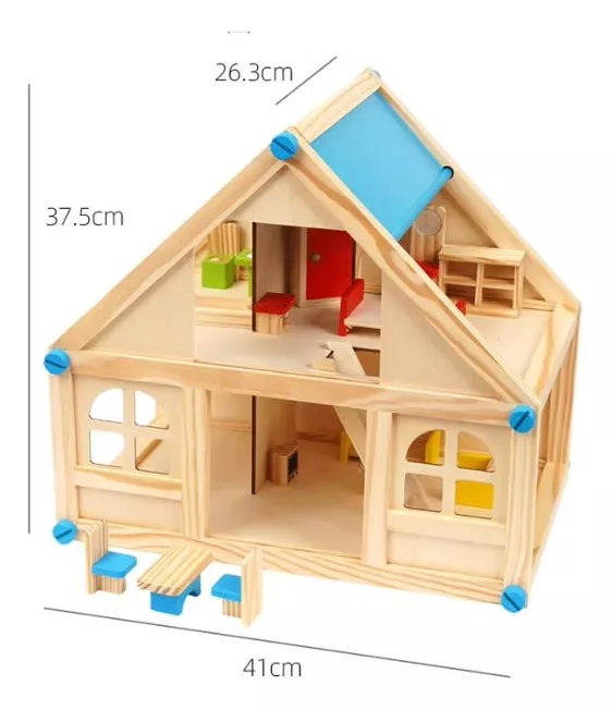 Casita de muñecas con muebles image 1