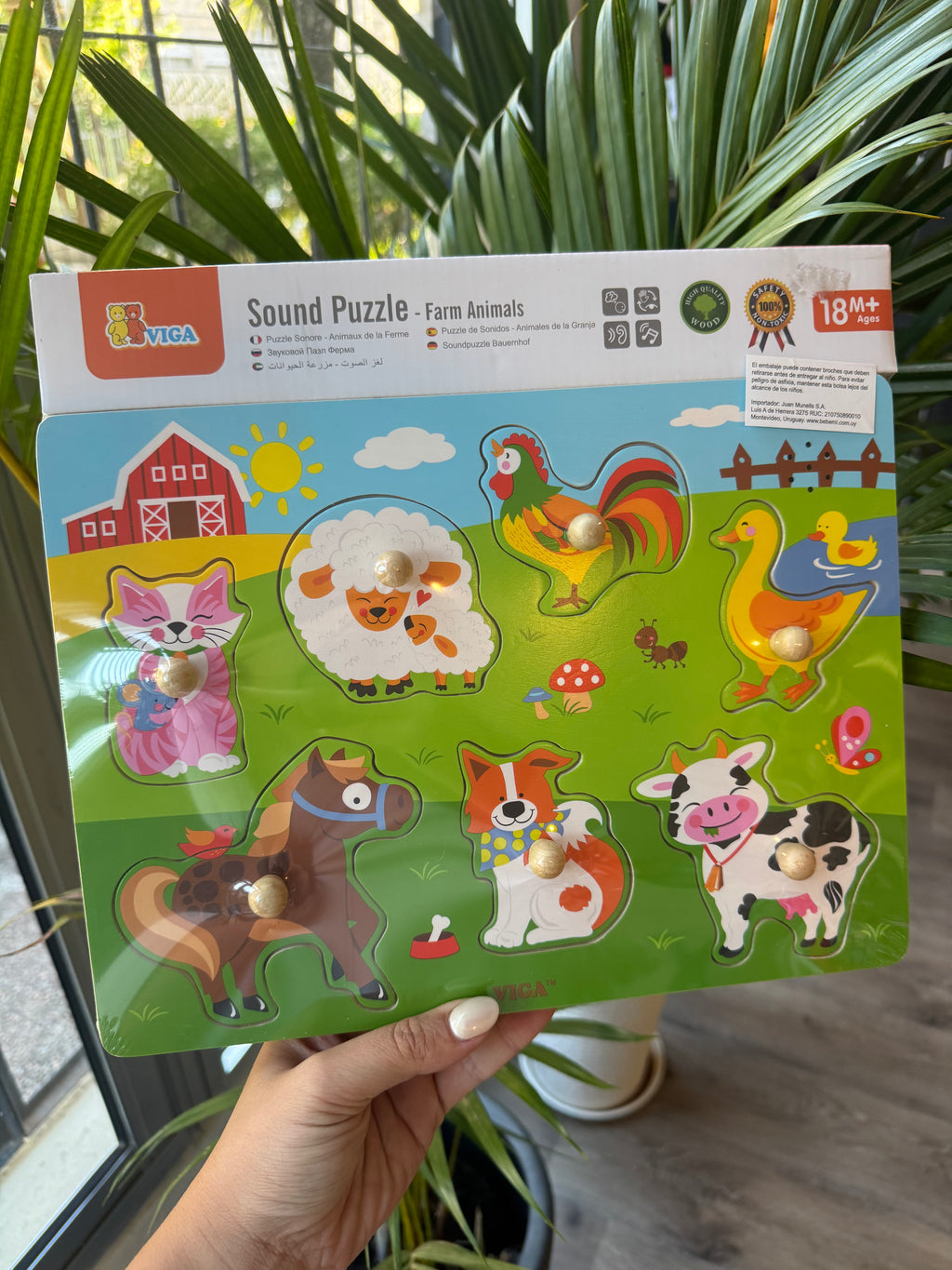 Tablero de encastre con Sonido – Animales de la Granja | VIGA image 1