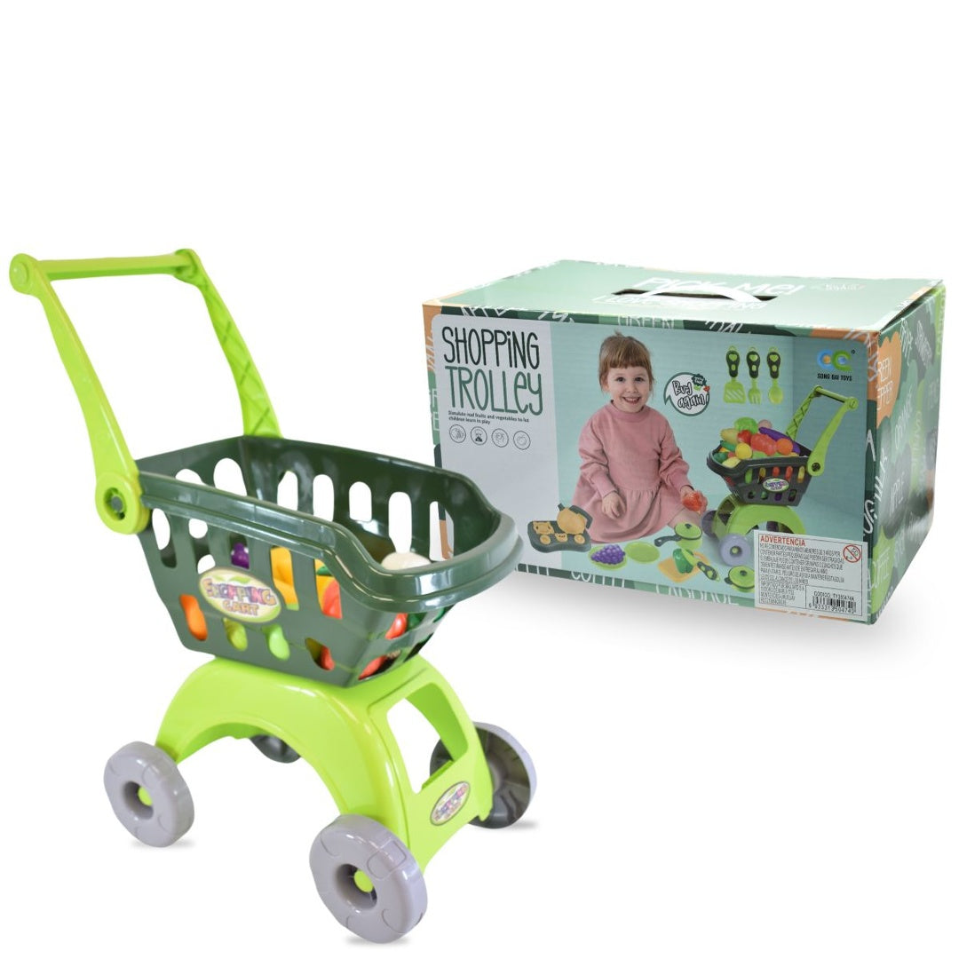 Carrito de Supermercado con Frutas y Verduras image 0