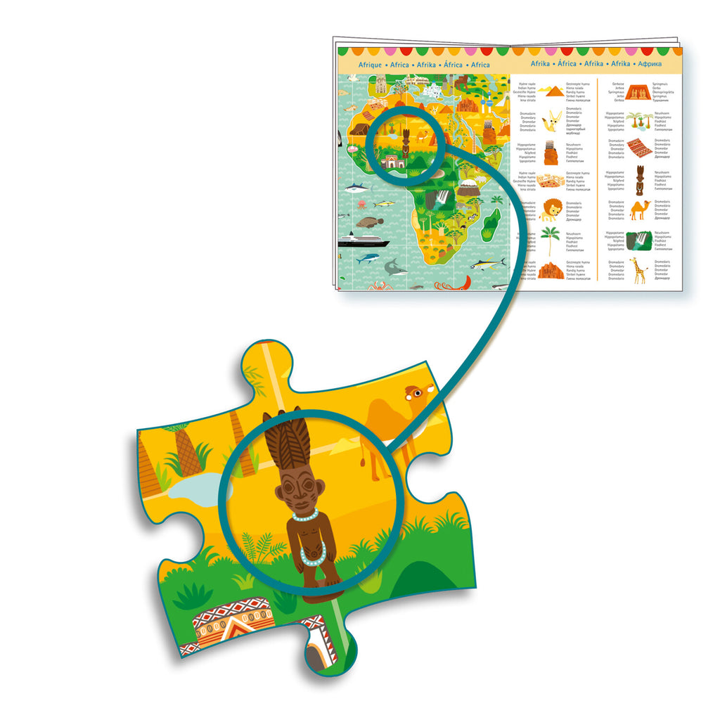 Puzzle Observación Mapa Mundo 200 Piezas + Libro image 2