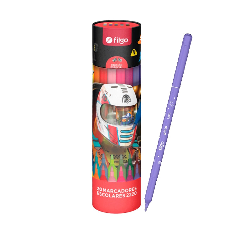 Marcadores Escolares Filgo Tubo - Moto x 20 image 0
