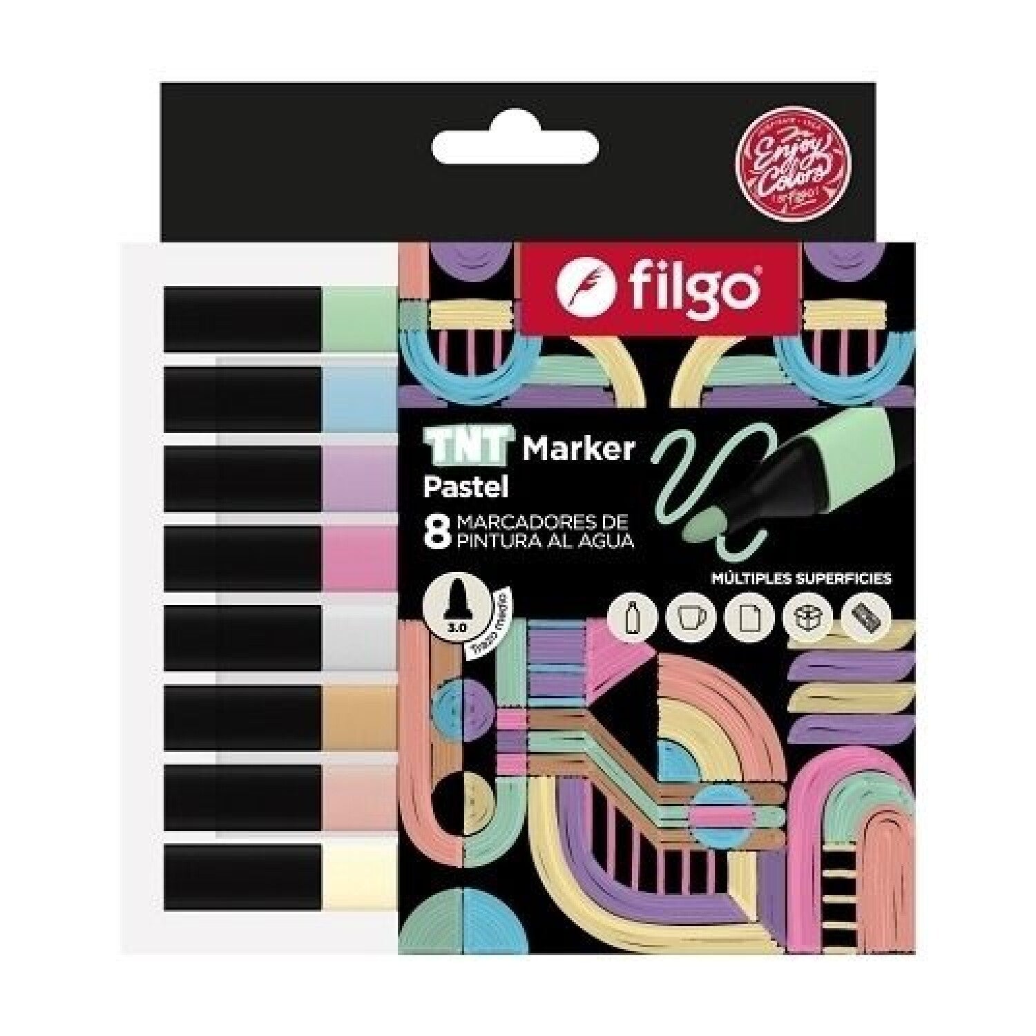 Marcadores Filgo TNT Marker 3.0 – x8 Colores Pastel image 0