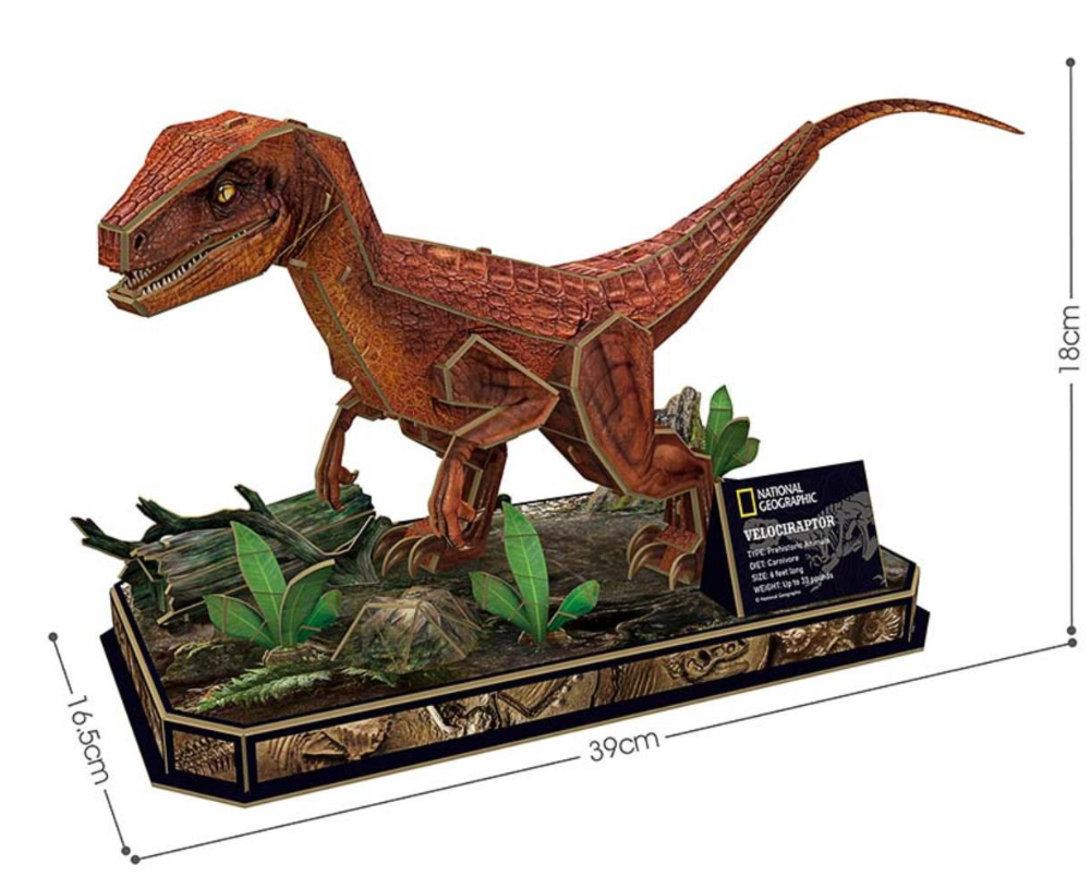 Puzzle 3D Velociraptor – National Geographic image 2
