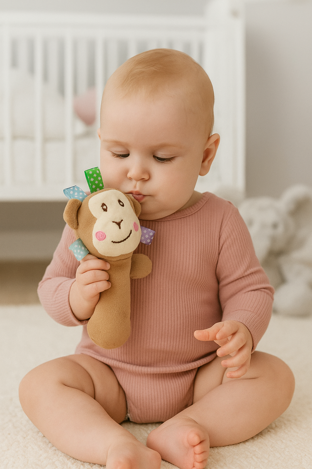 Sonajero de Peluche – Mono image 0