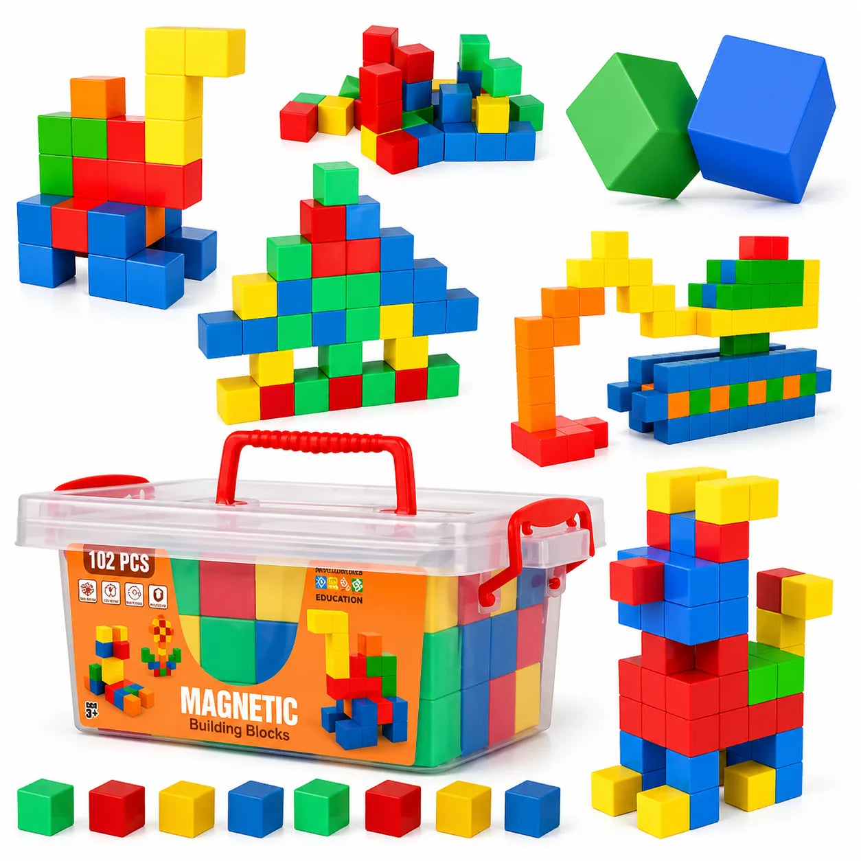 Cubos Magnéticos – 102 Piezas