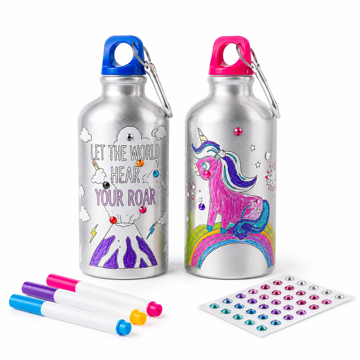 Botella Metálica para Colorear y Decorar