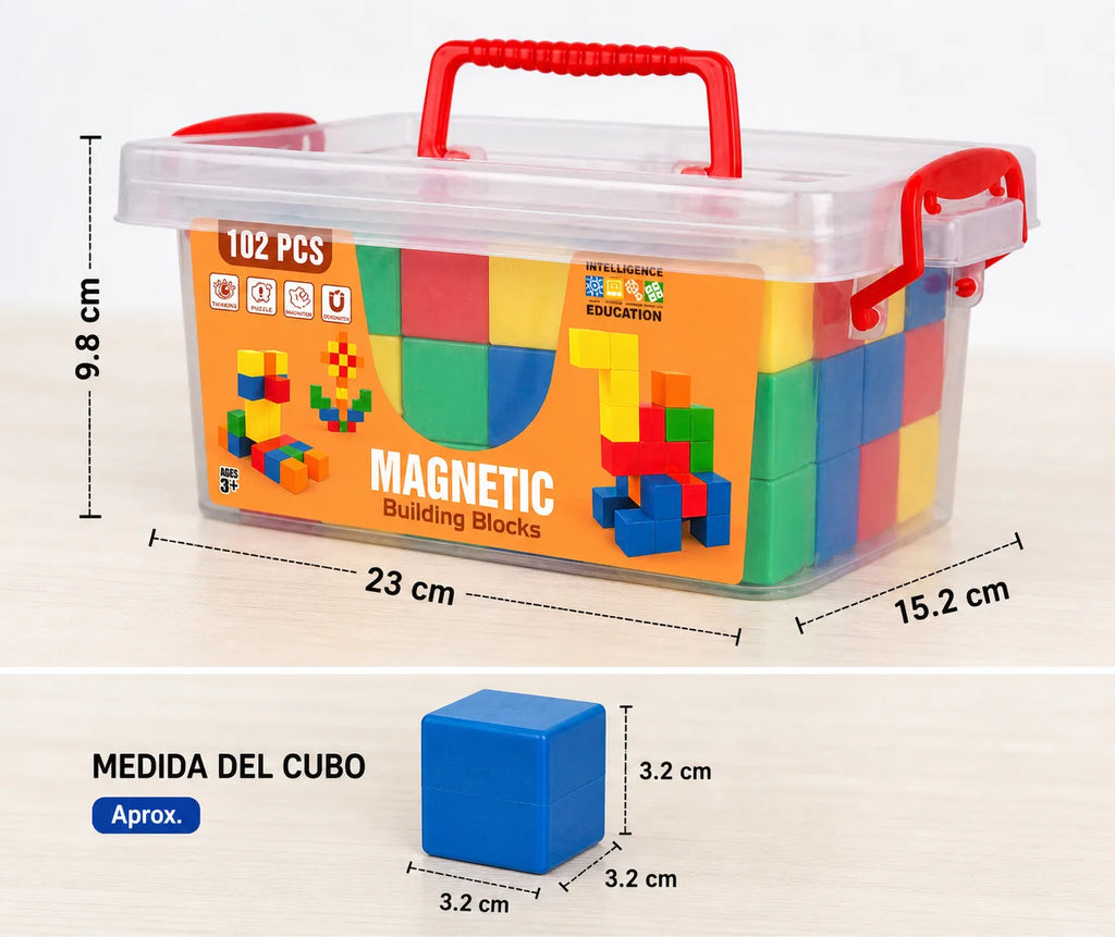 Cubos Magnéticos – 102 Piezas