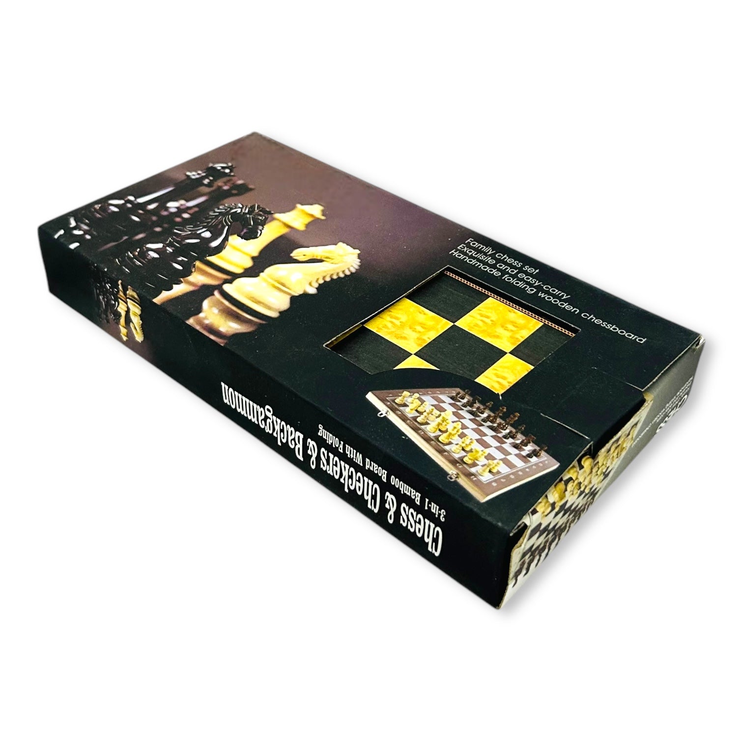 Juego de Mesa 3 en 1 – Ajedrez, Damas y Backgammon