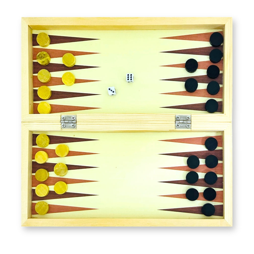 Juego de Mesa 3 en 1 – Ajedrez, Damas y Backgammon