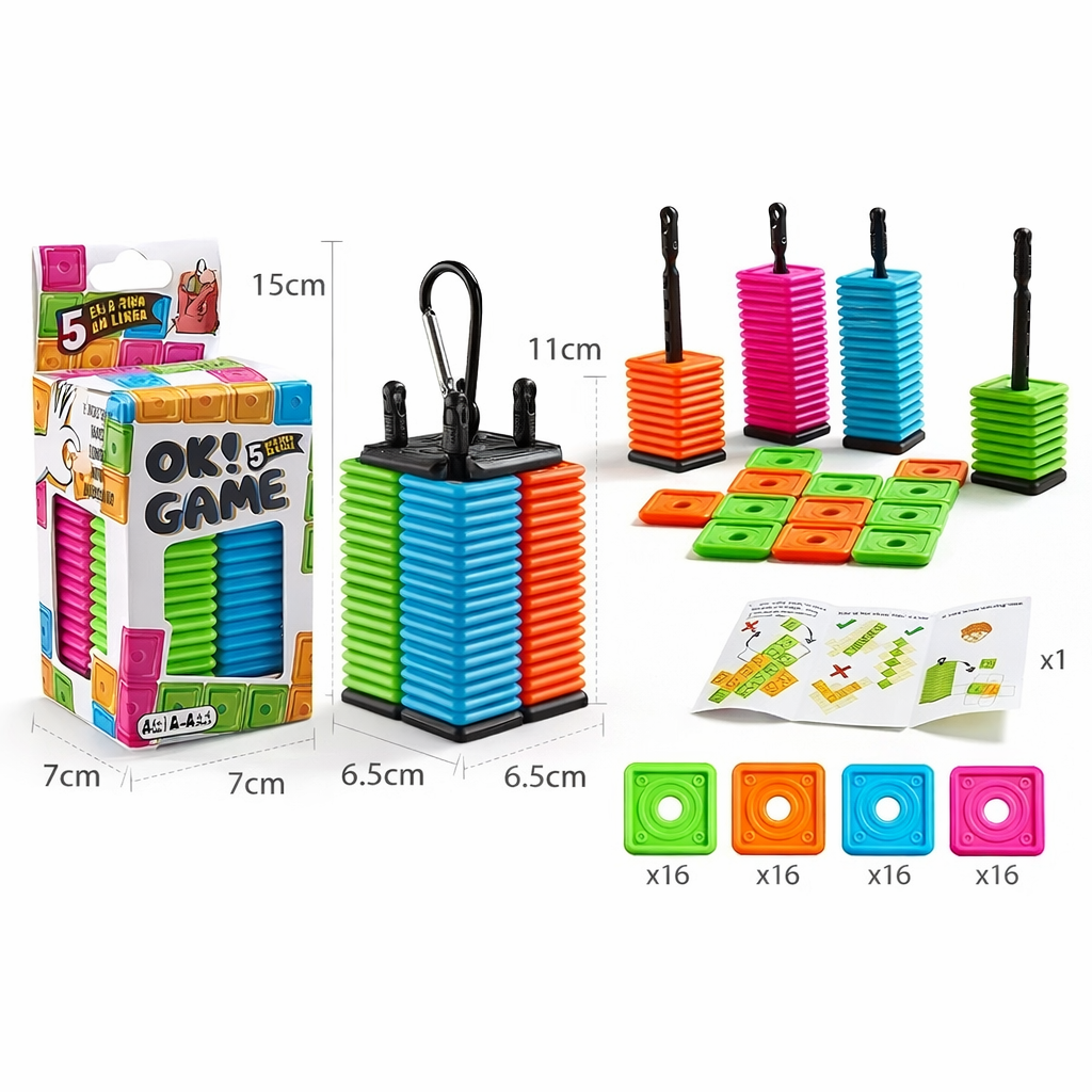 OK Game – Juego de estrategia portátil (5 en línea)