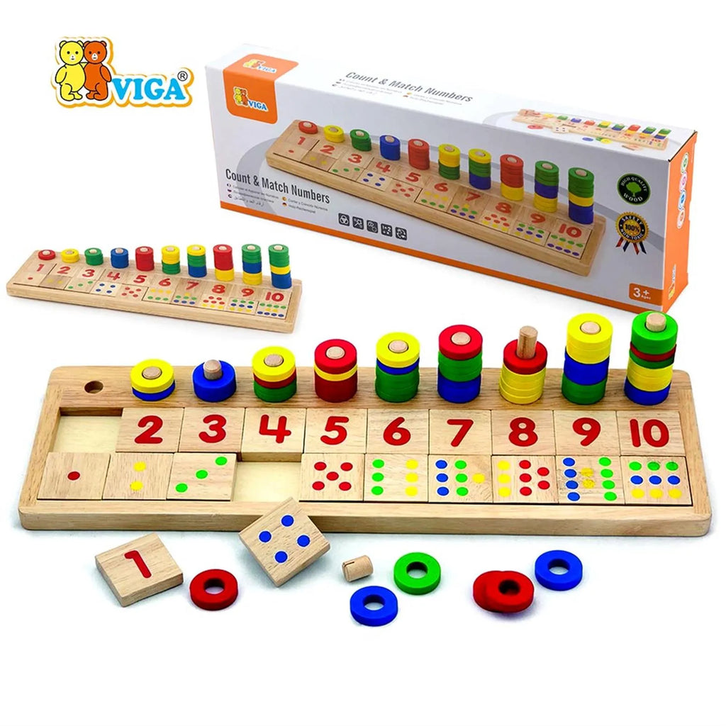 Juego de Madera Números y Cantidades – Contá y Asociá