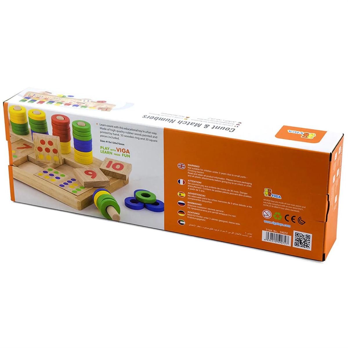 Juego de Madera Números y Cantidades – Contá y Asociá