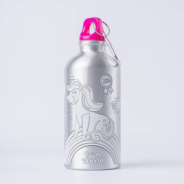Botella Metálica para Colorear y Decorar