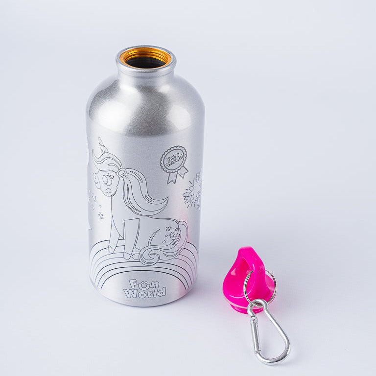 Botella Metálica para Colorear y Decorar