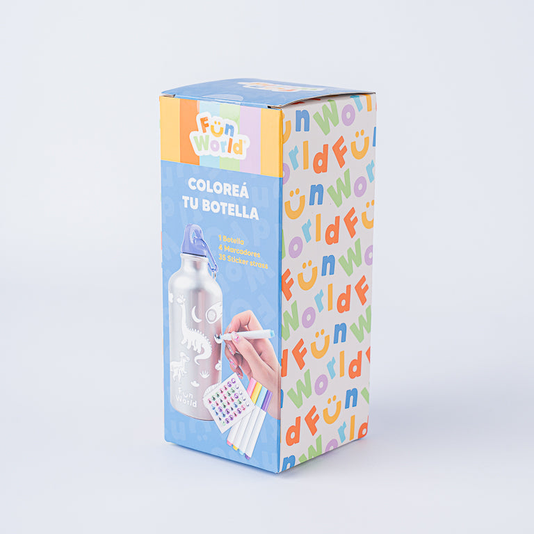 Botella Metálica para Colorear y Decorar