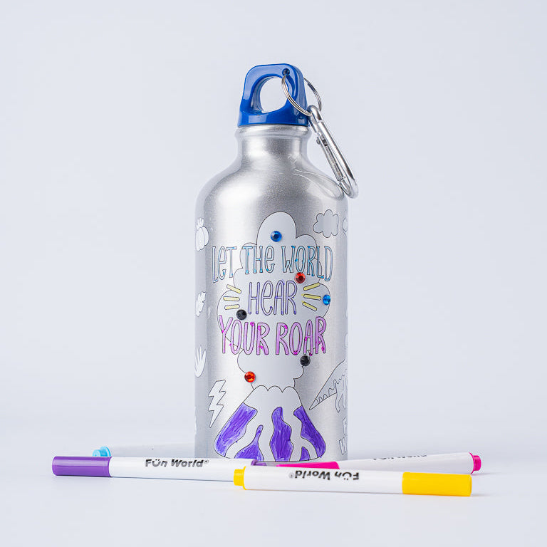 Botella Metálica para Colorear y Decorar