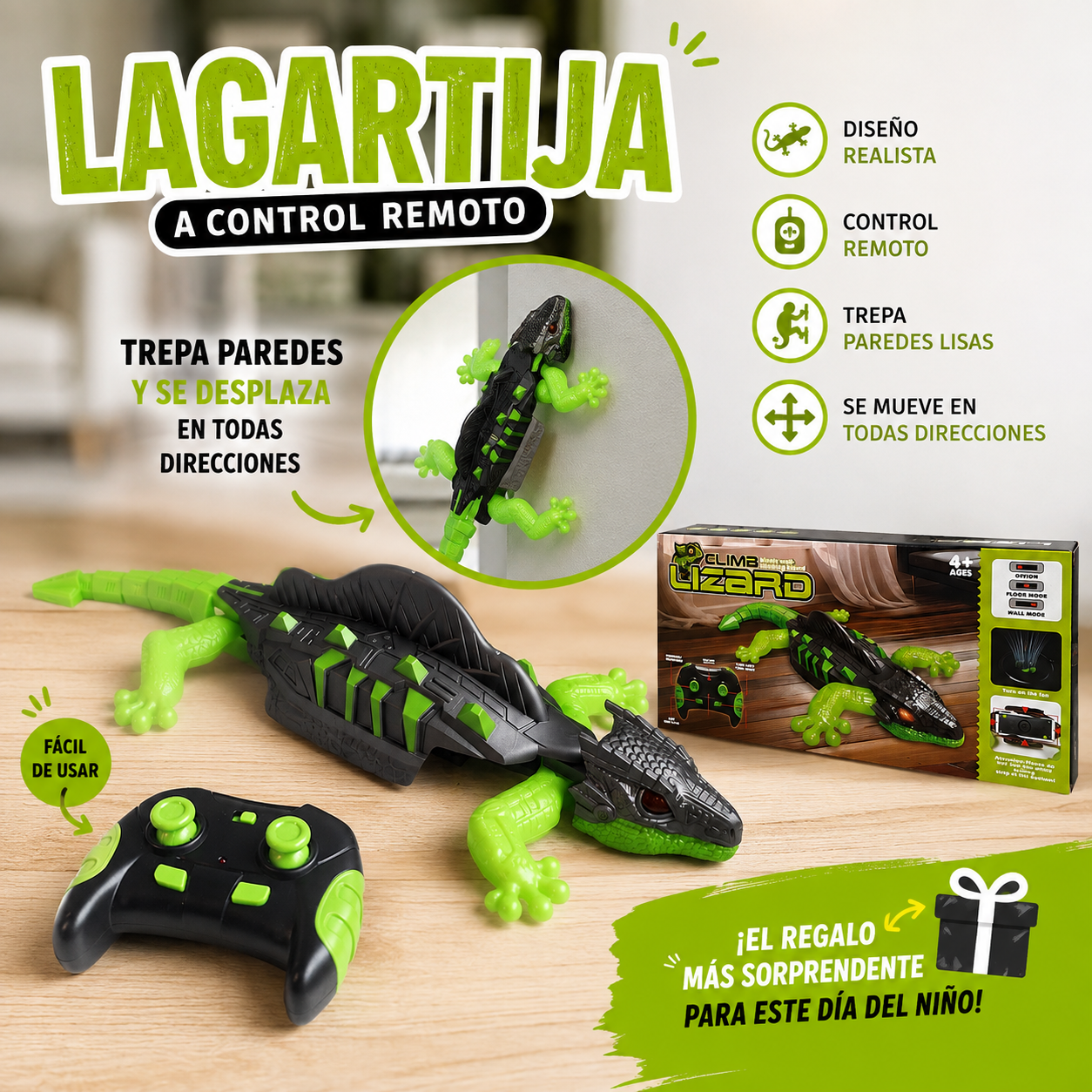 Lagartija a Control Remoto Trepadora