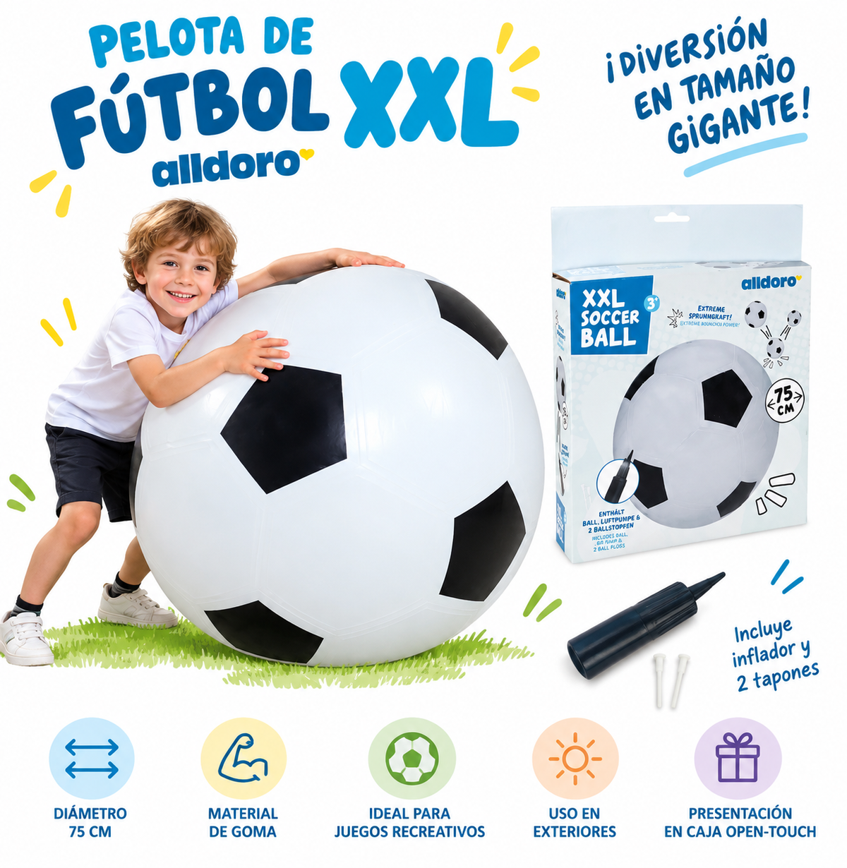 Pelota de Fútbol XXL – 75 cm