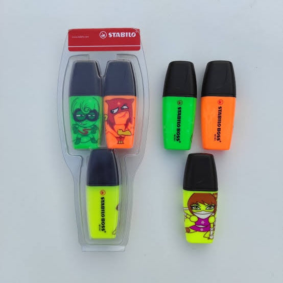 Resaltadores STABILO BOSS MINI Héroes x3