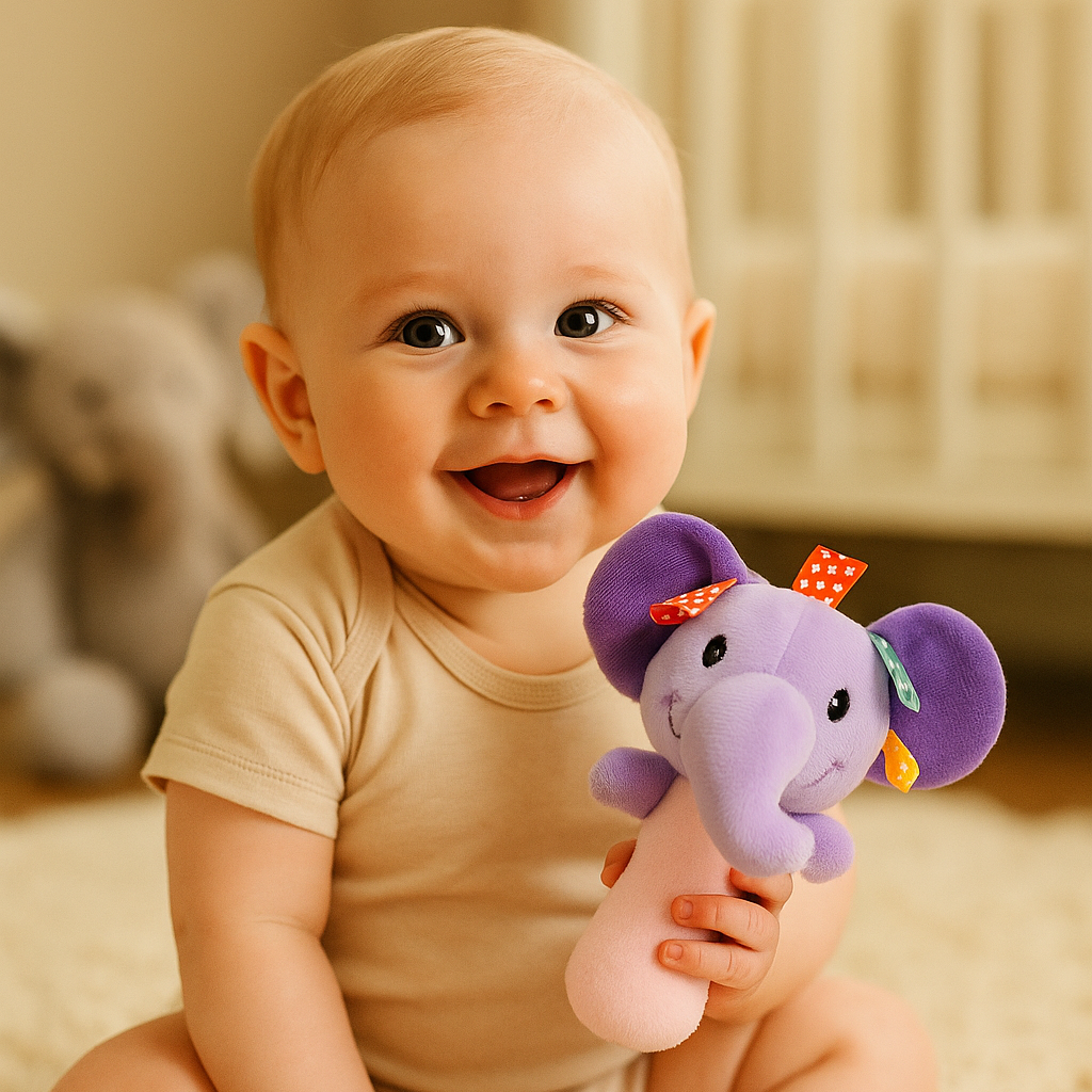 Sonajero de Peluche – Elefante image 0