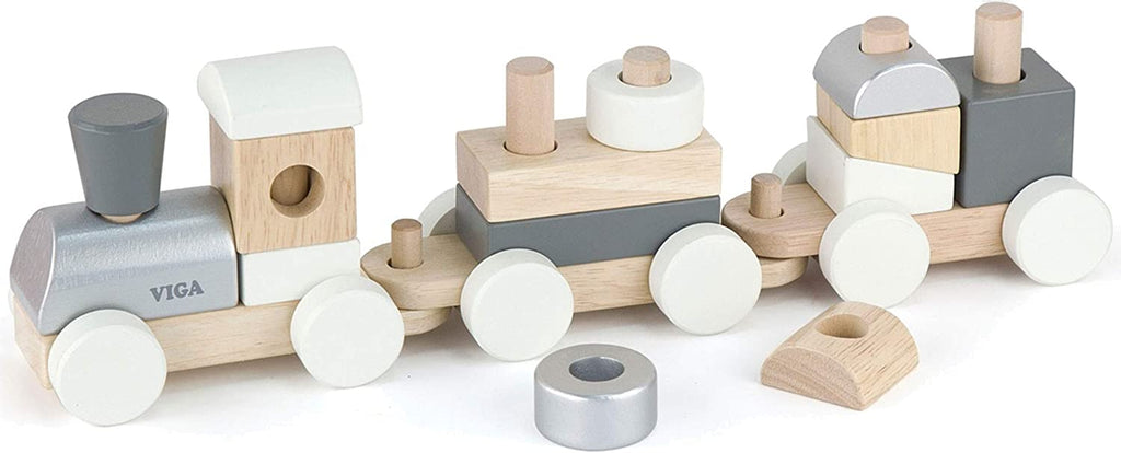 Tren de madera con formas