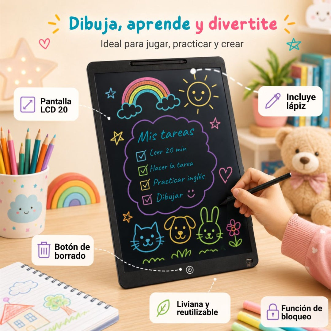 Tablet/Pizarra Electrónica LCD XXL 20”