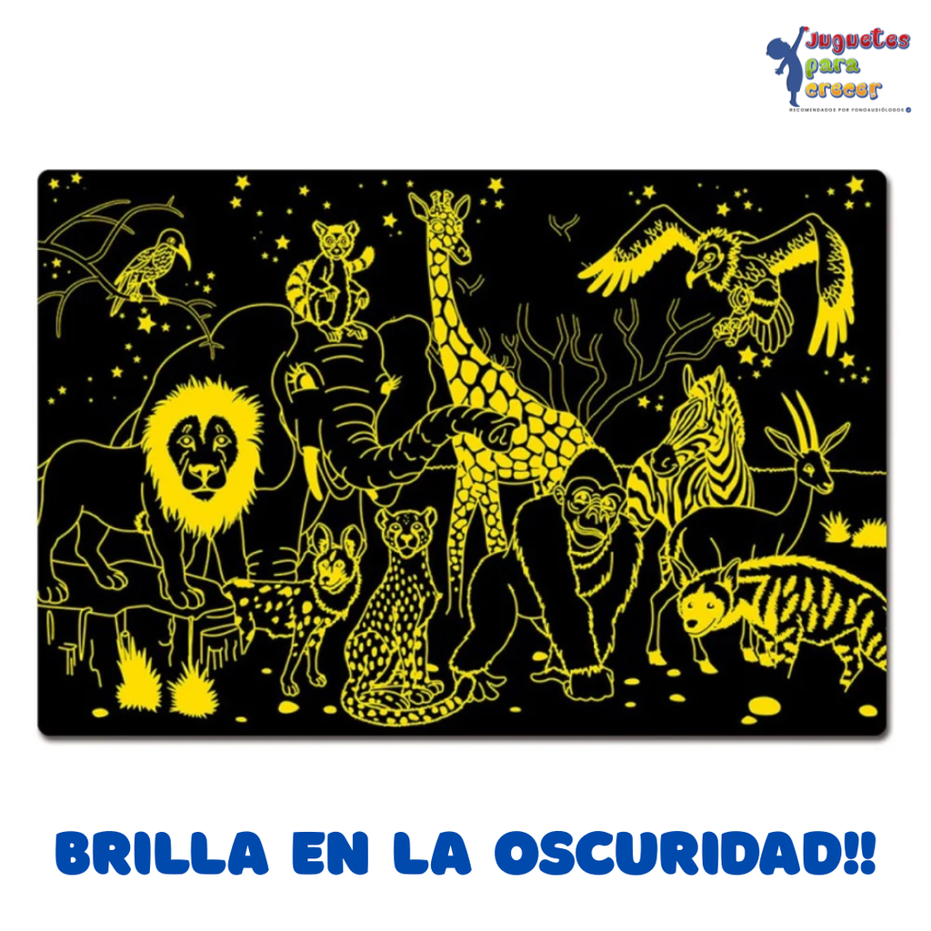 Puzzle infantil Animales Salvajes – Brilla en la oscuridad image 2