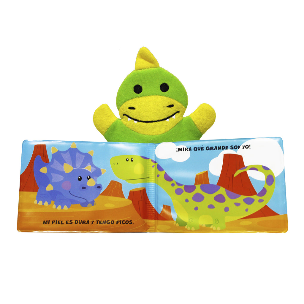 Libro para bañera de Dinosaurios + títere de tela image 3