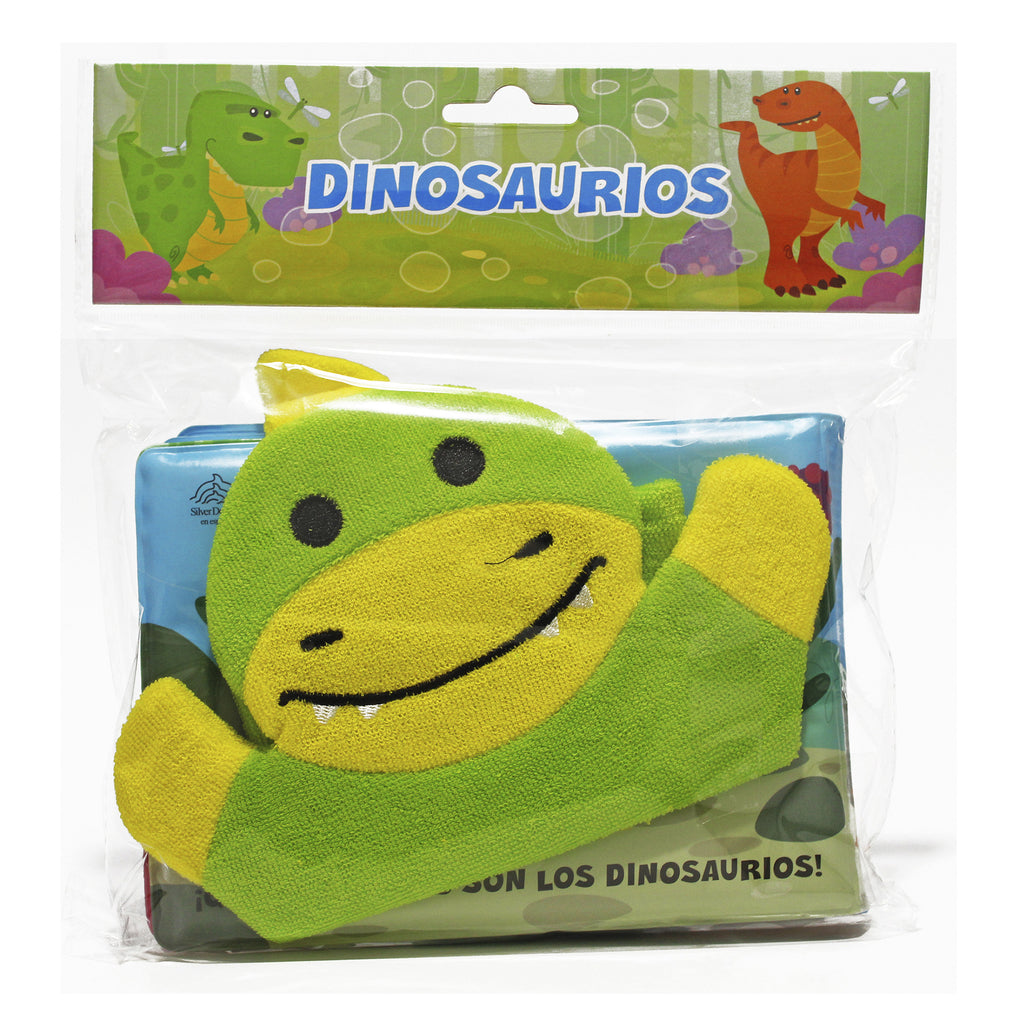 Libro para bañera de Dinosaurios + títere de tela image 1