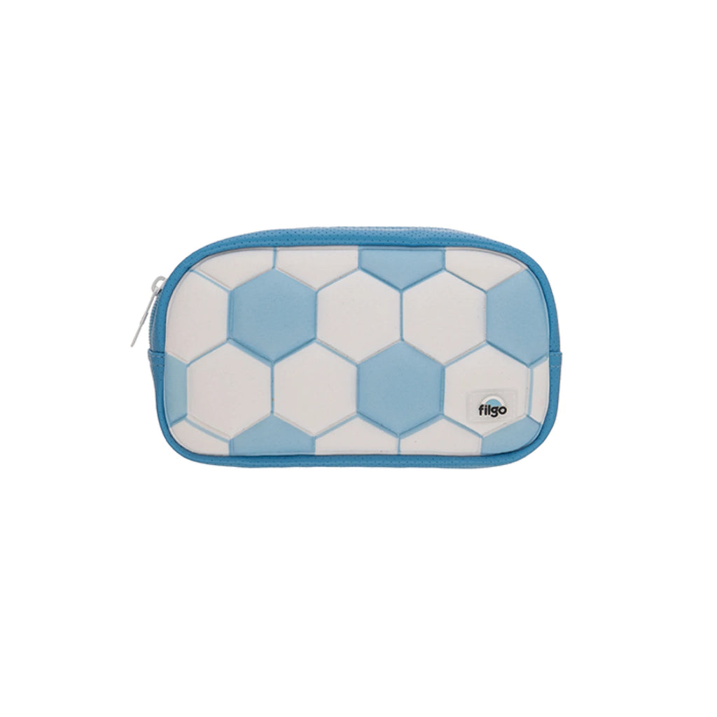 Cartuchera Oval Filgo Celeste y Blanca – Diseño Fútbol image 0