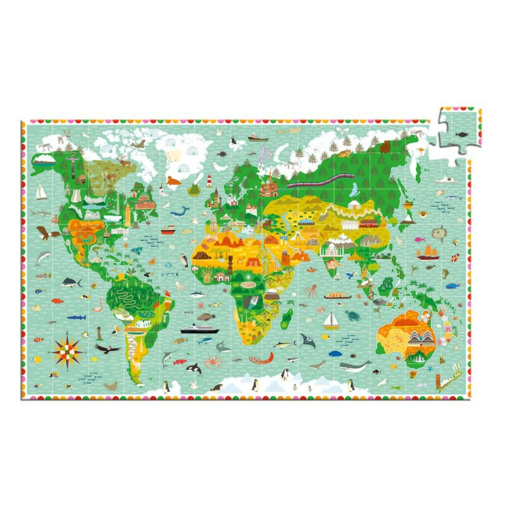 Puzzle Observación Mapa Mundo 200 Piezas + Libro image 1