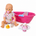 Bebé de 40 cm con bañera y accesorios de cuidado