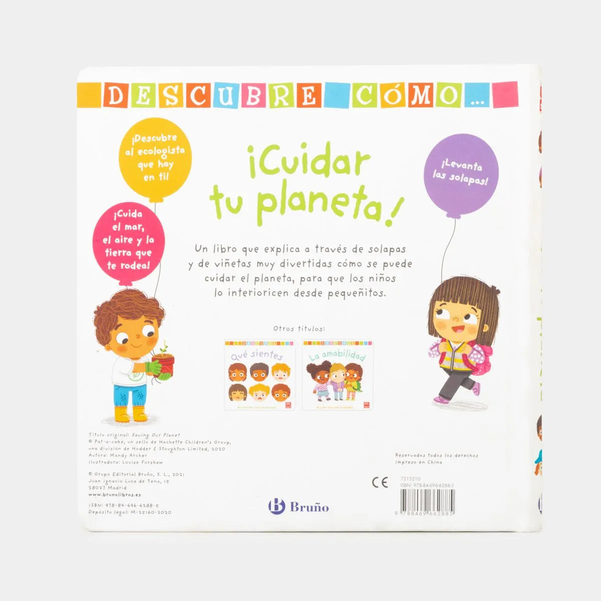 Libro "Descubre como ¡Cuidar tu planeta!"