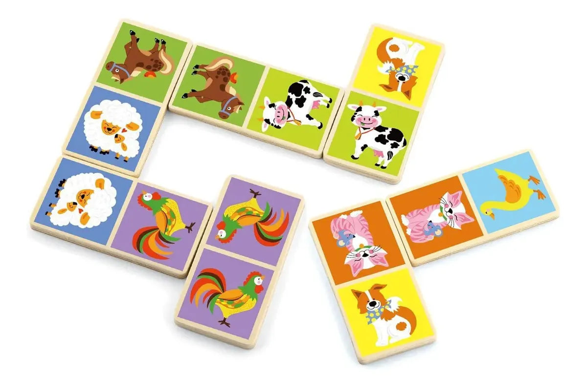 Dominó de Animales de Madera VIGA – 28 piezas