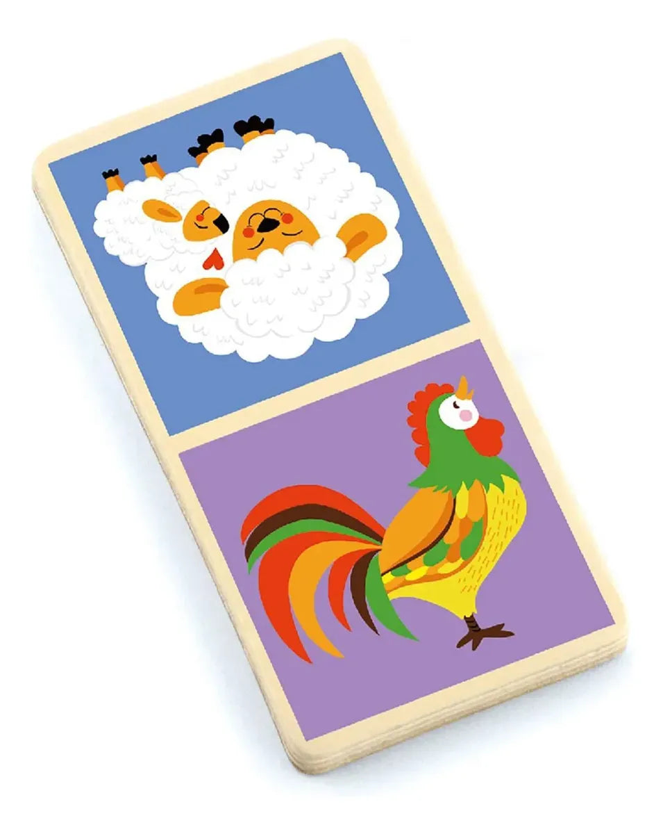 Dominó de Animales de Madera VIGA – 28 piezas