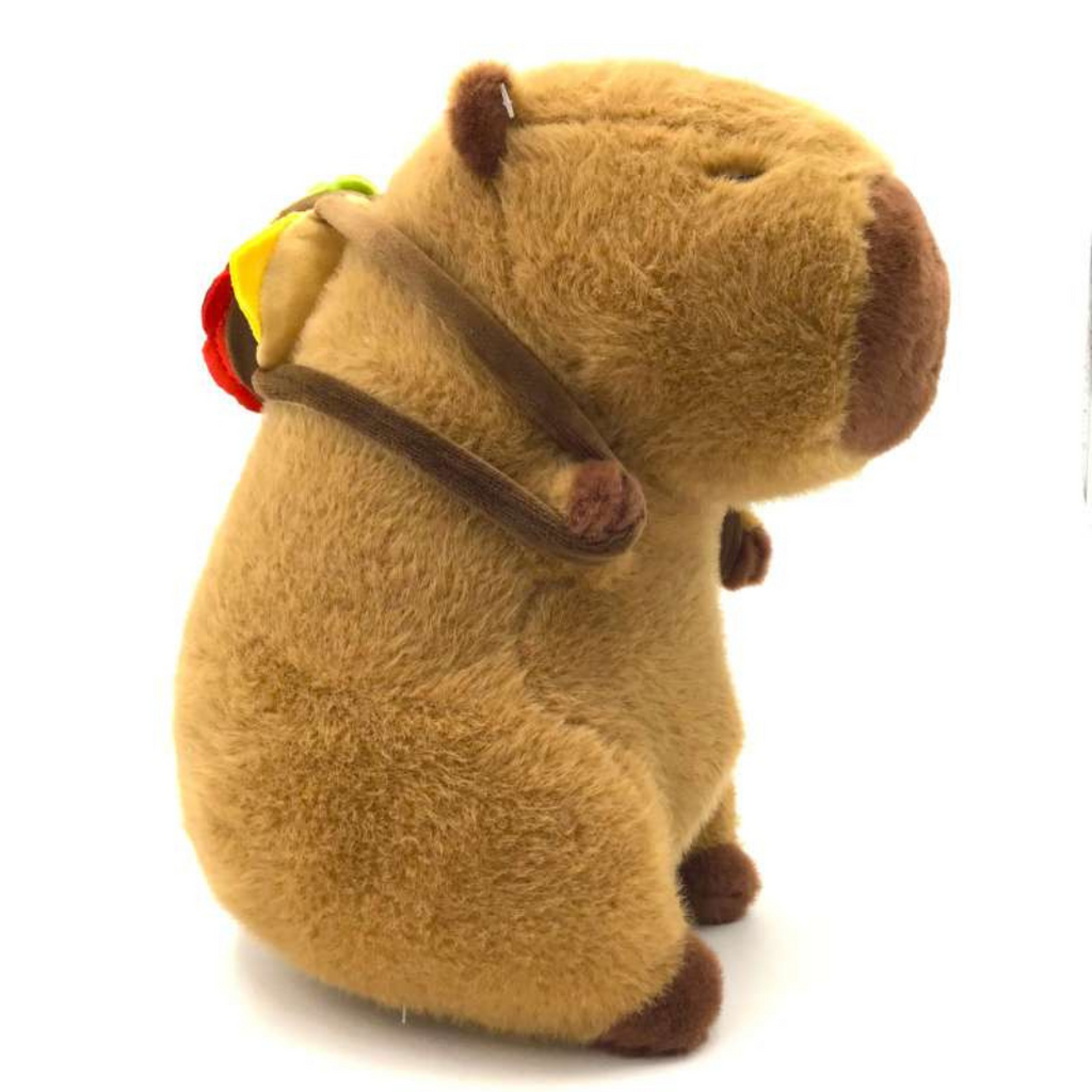 Peluche Capibara con Hamburguesa – 40 cm (Marca: Phi Phi) image 1