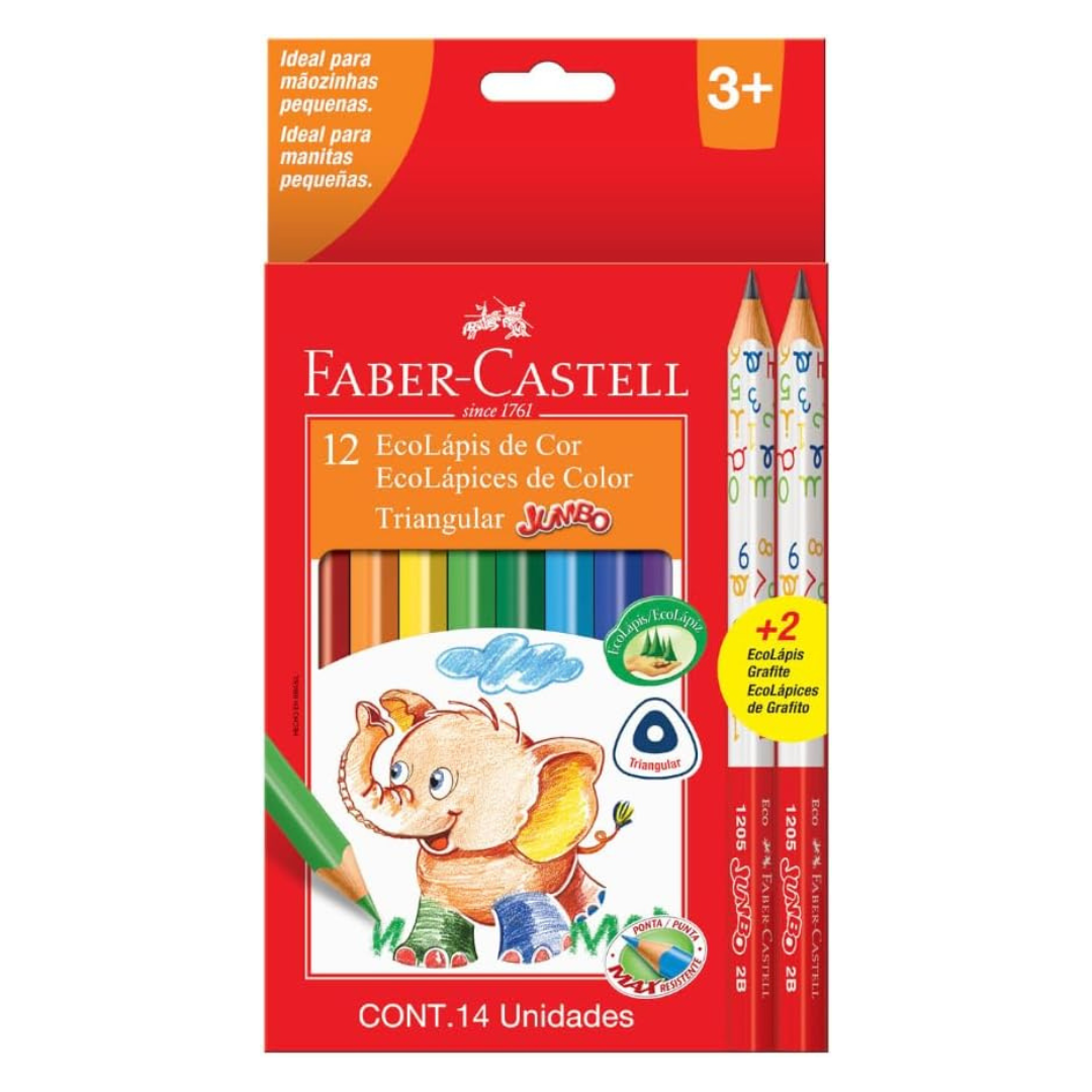 EcoLápices de Color Triangular Jumbo Faber-Castell x14