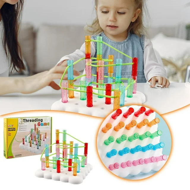 Juego de Ingenio con Tubos y Cuerdas