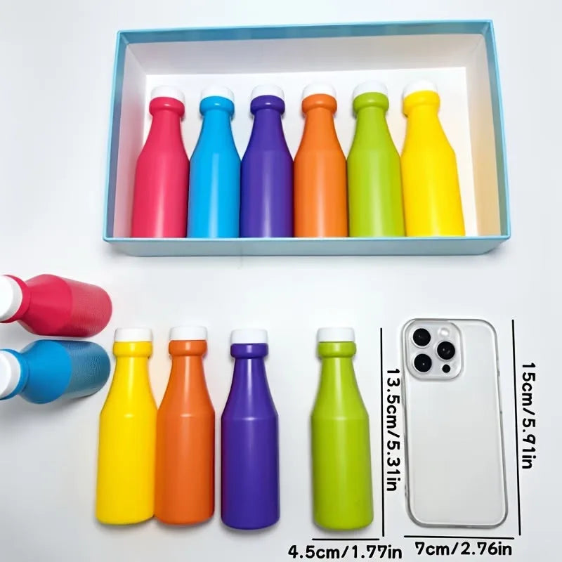 Juego de Emparejamiento de Botellas por Colores
