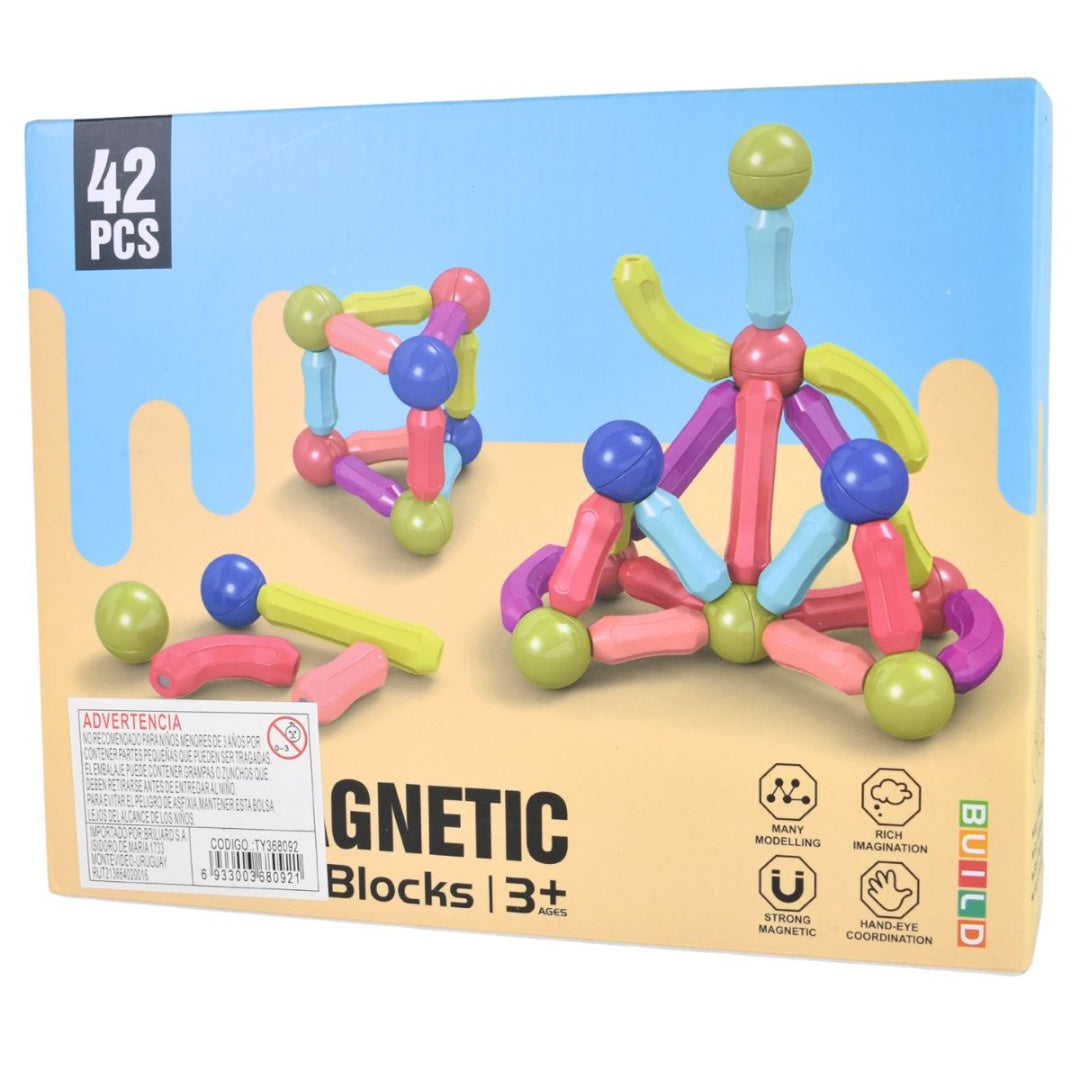 Juego Magnético de construcción 42 piezas