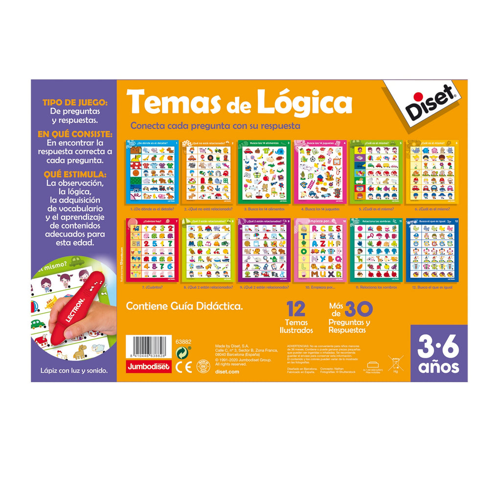 Lectron Temas de Lógica – Juego Educativo Interactivo con Luz y Sonido
