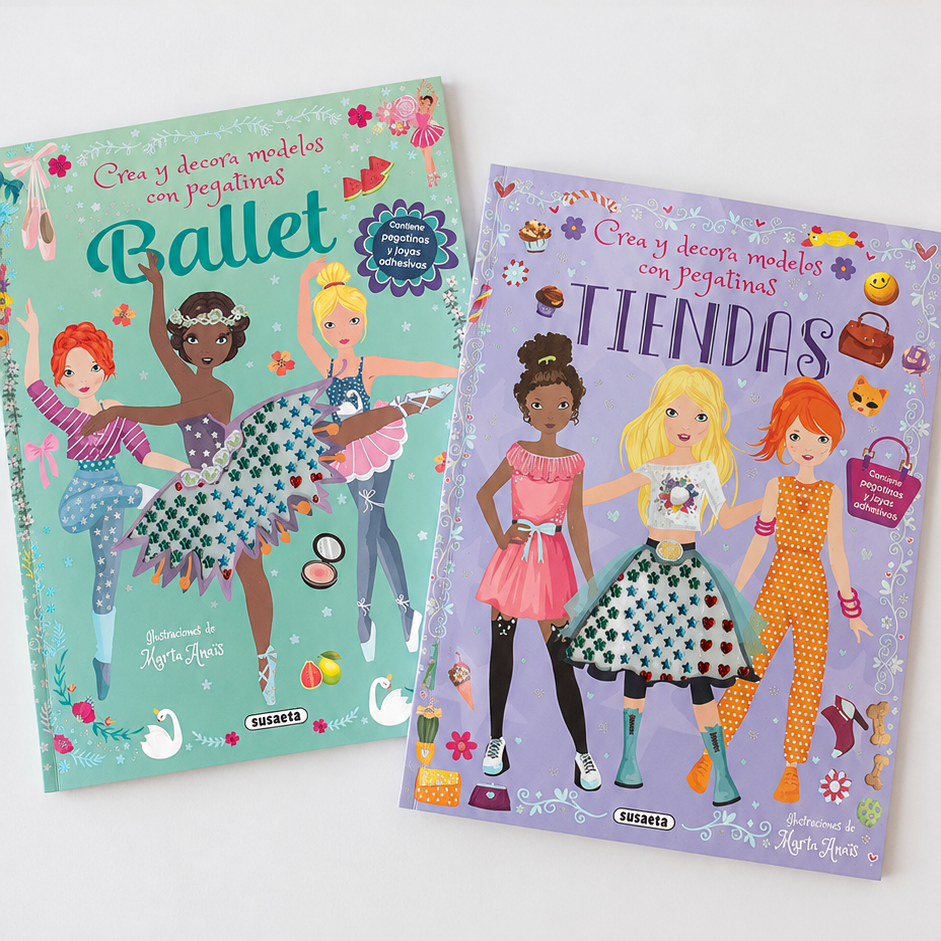 Libro Crea y Decora con Stickers – Ballet o Tiendas