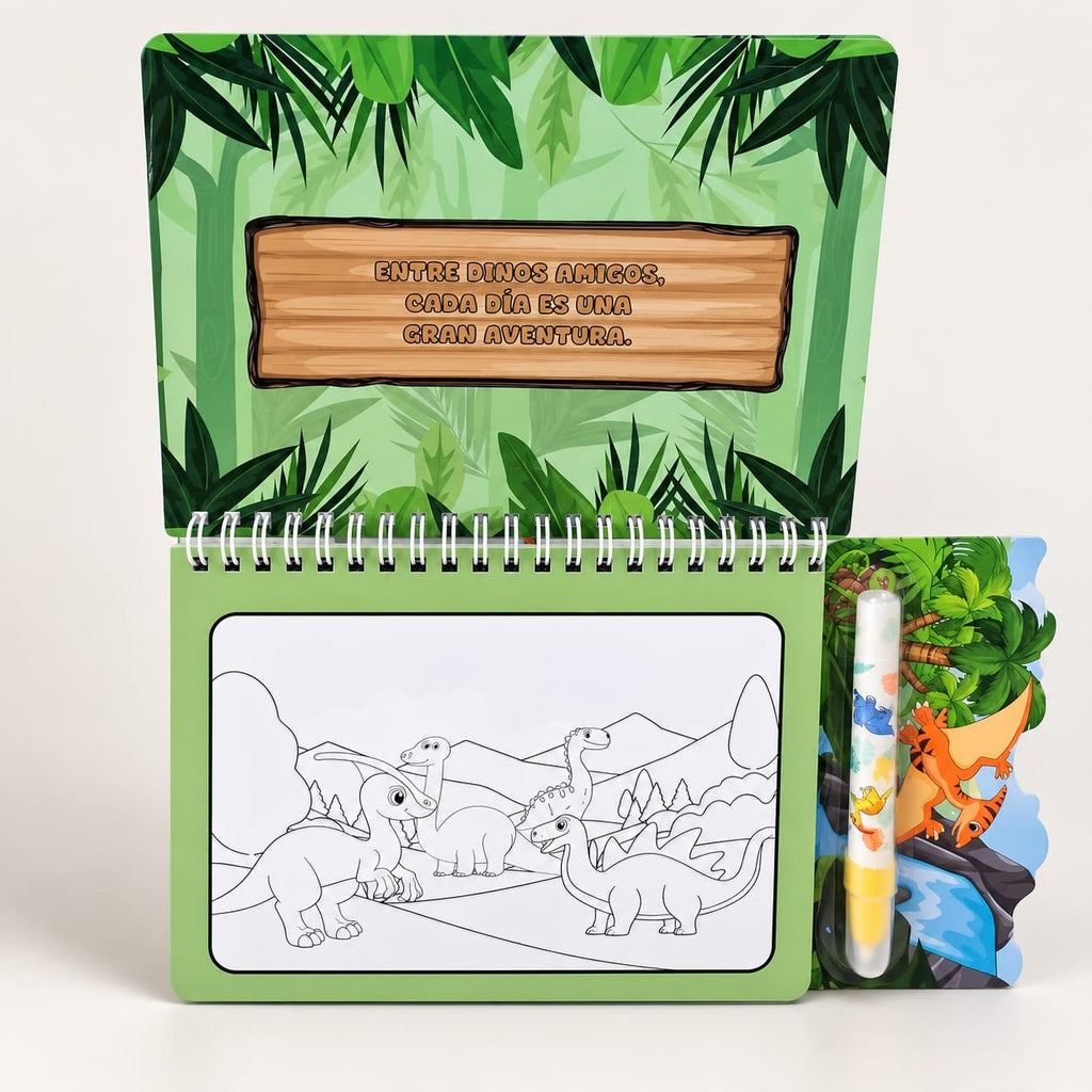 Pack x2 Libros Mágicos para Colorear Dinosaurios