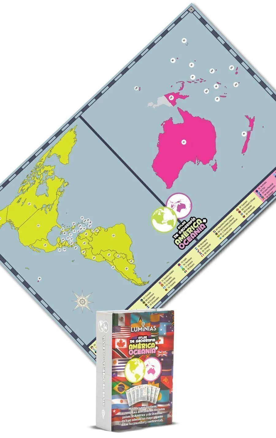 Enciclopedia Atlas de Geografía Luminias – Elegí tu continente 🌎
