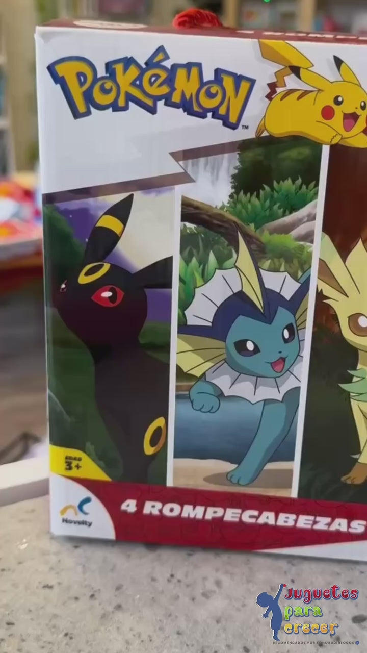 Puzzle Pokémon 4 en 1 – 4 Rompecabezas de 60 Piezas | Novelty