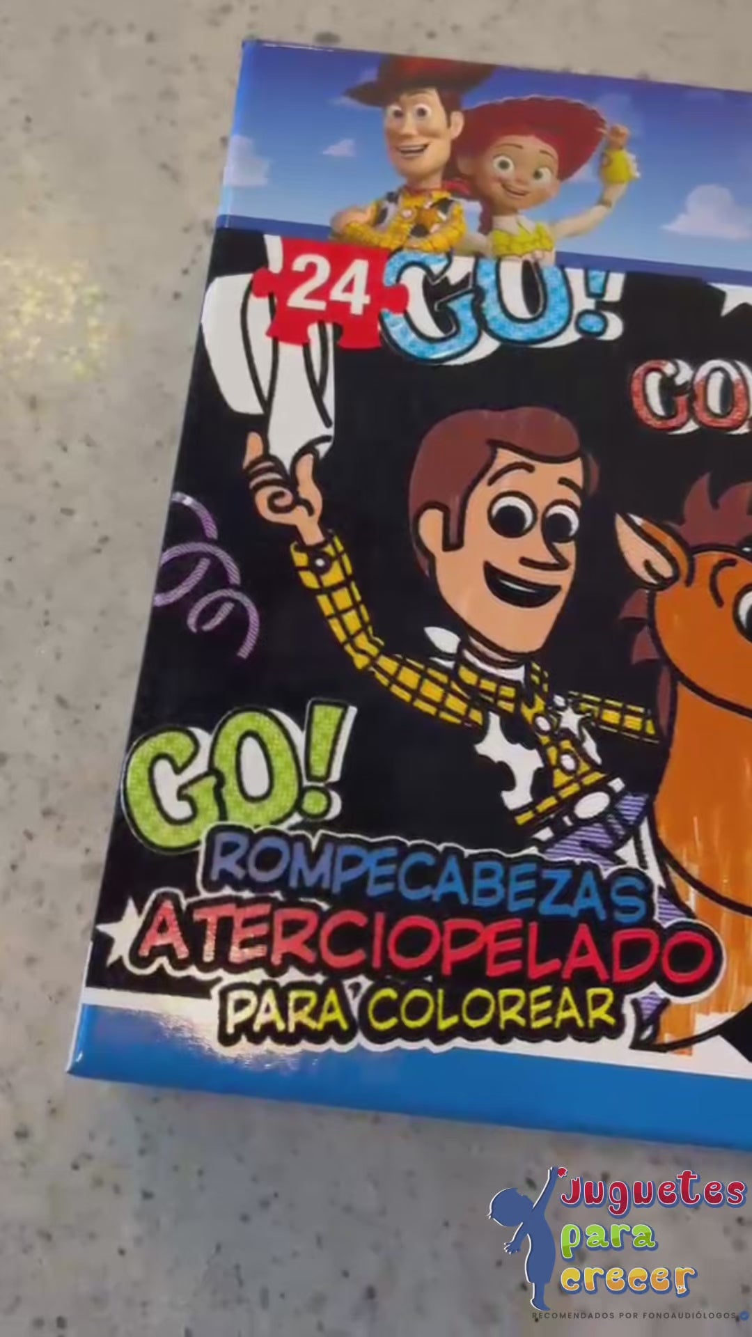 Puzzle Aterciopelado para Colorear Toy Story – 24 Piezas + 4 Marcadores | Novelty