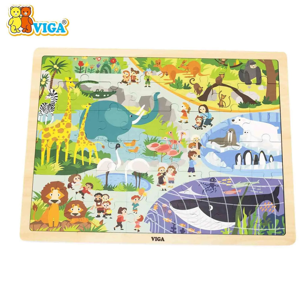 Puzzle de Madera Animales – 48 piezas 🦁🦒🐘