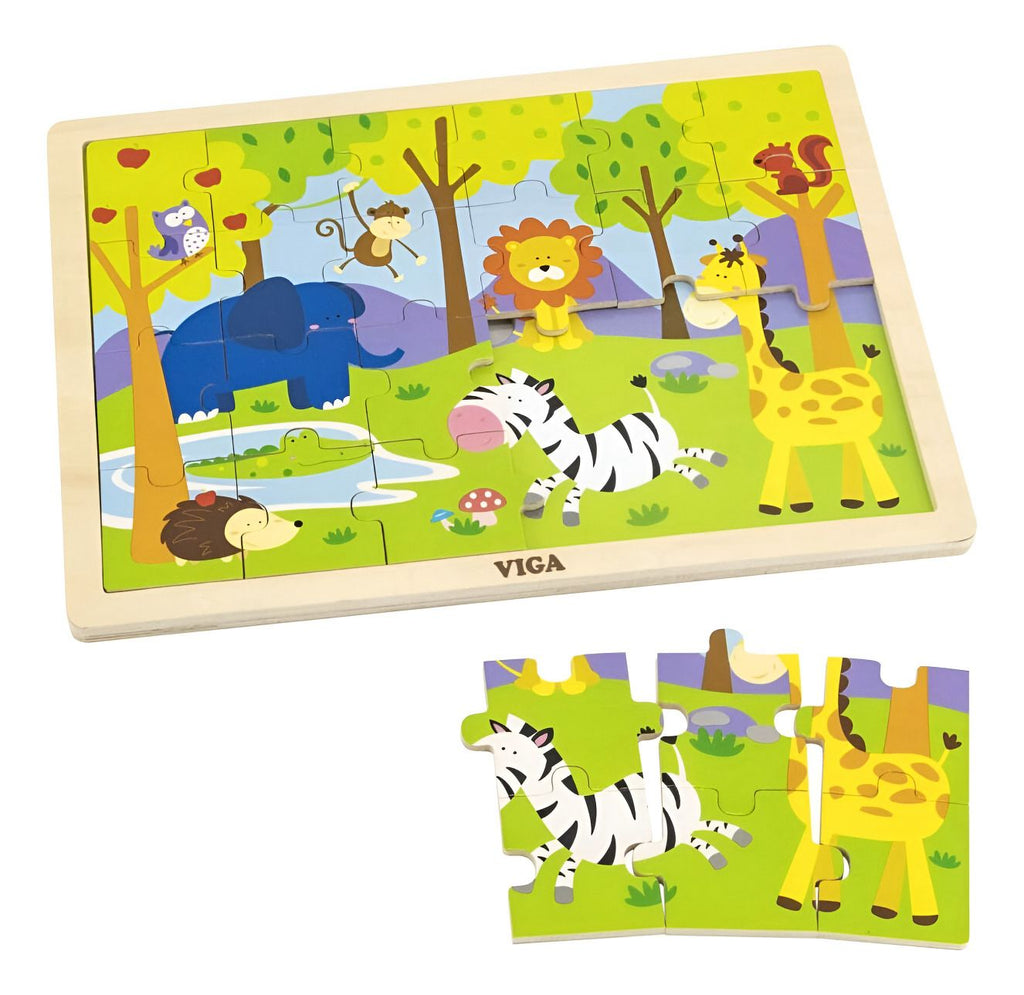 Puzzle de Madera – Animales de la Selva (24 piezas)