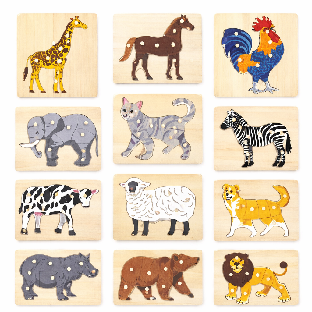 Puzzles Montessori de Animales