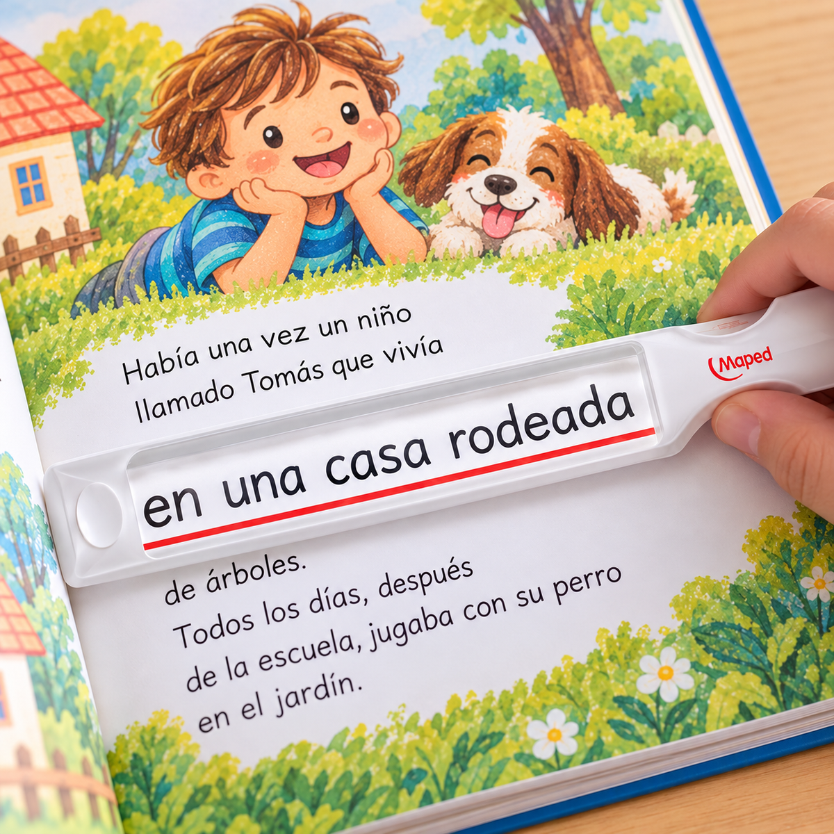 Regla de lectura con lupa Maped Kidy Learn – 25 cm